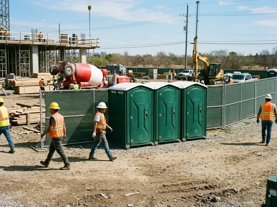 Construction Site Restroom Row